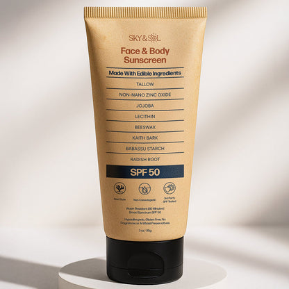 Sky and Sol Face and Body Sunscreen SPF 50